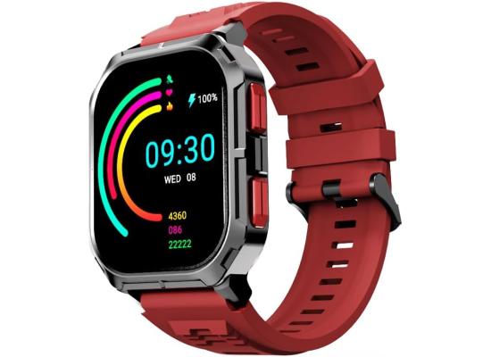 HiFuture ULTRA 3 Bluetooth Calling Smart Watch, 2.0-inch IPS Display, IP68 Waterproof, 24/7 True heart rate & Blood oxygen sensor (the fifth generation), Up to 7 days daily use, 100+ Sports Mode - Red